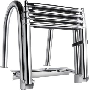 4-Step Pontoon Boat Ladder, 316 Sta...