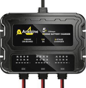 3 Bank Marine Battery Charger, 12V ...