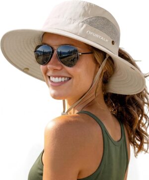 FURTALK Womens Sun Hat with Ponytai...