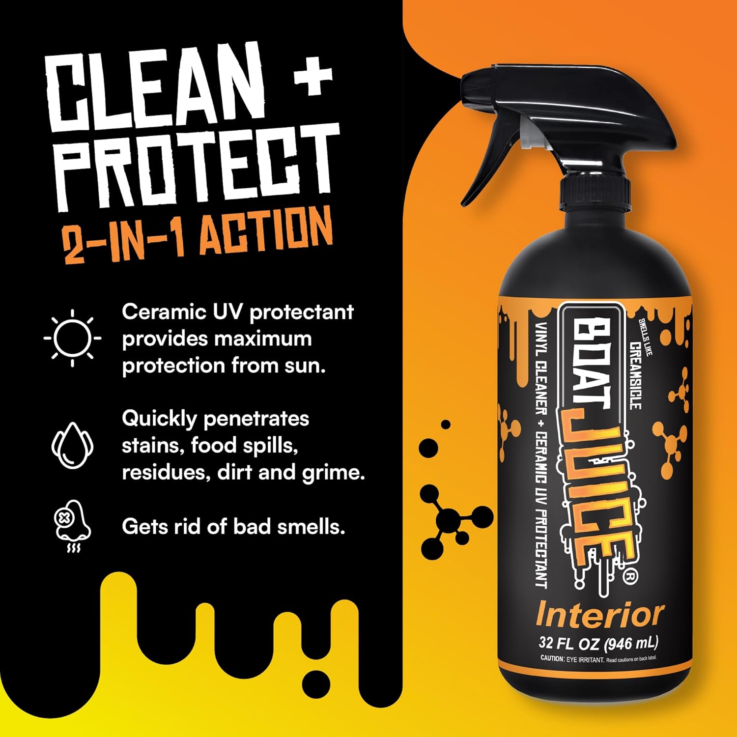 Boat Juice Necessity Boat Cleaner Kit | Exterior Water Spot Remover, Interior Seat & Vinyl Cleaner, 2 Microfiber Towels | Boat Cleaning & Detailing Kit, Marine Accessories | Made in USA (Kit) - Image 5