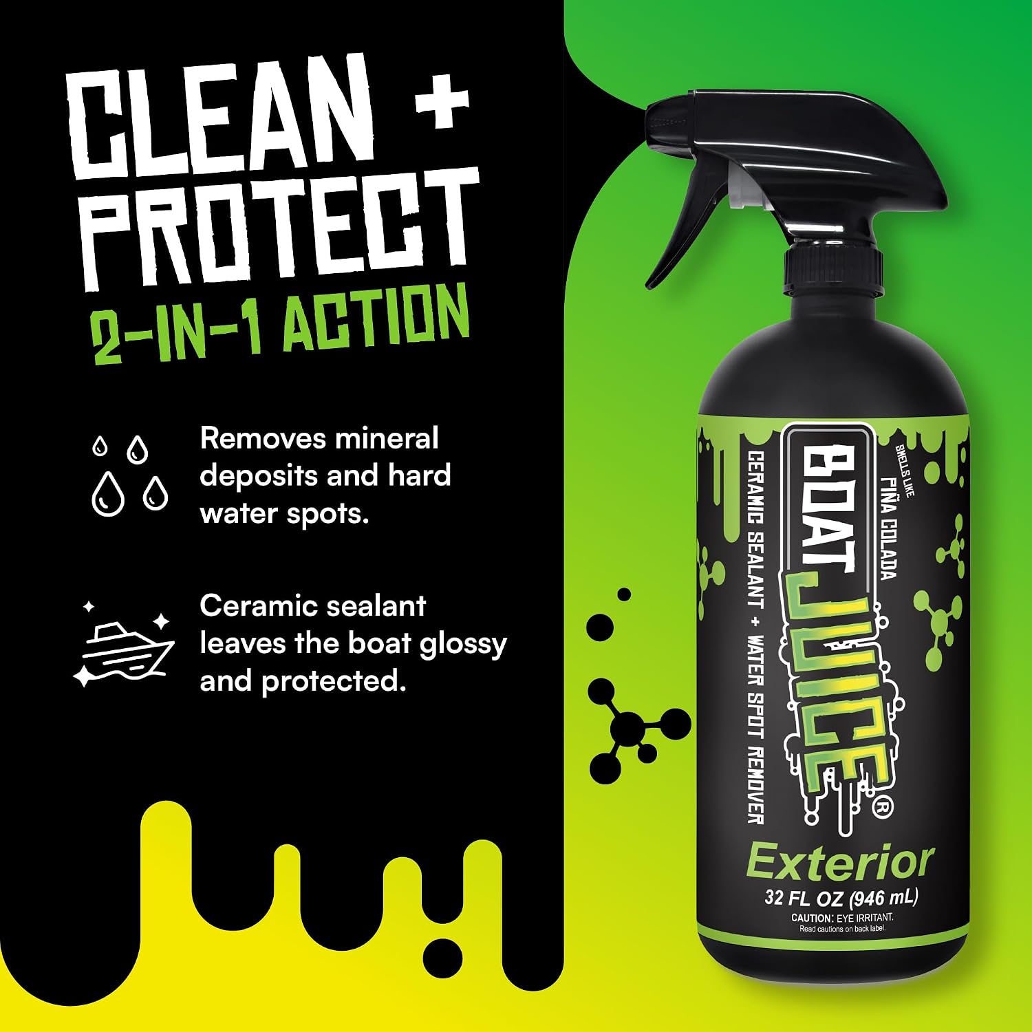 Boat Juice Necessity Boat Cleaner Kit | Exterior Water Spot Remover, Interior Seat & Vinyl Cleaner, 2 Microfiber Towels | Boat Cleaning & Detailing Kit, Marine Accessories | Made in USA (Kit) - Image 3
