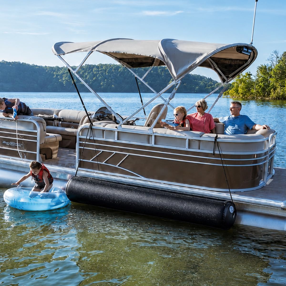Inflatable Boat Fenders for Docking Heavy Duty Boat Bumpers 10"x27.5"/24" x 5'/18" x 10' Dock Fenders for Pontoon, Fishing Boat, Yacht - Image 7