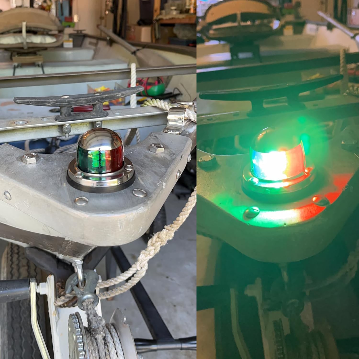 Stainless Steel LED Boat Navigation Lights, Waterproof Marine Navigation Lamp Marine Bow Lights with Red and Green LED for Boat Pontoon Yacht Skeeter,12V - Image 3