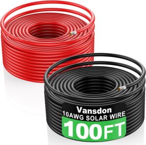 Vansdon 2x100FT Solar Wire 10AWG，...
