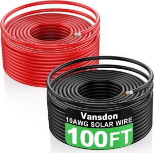 Vansdon 2x100FT Solar Wire 10AWG，...