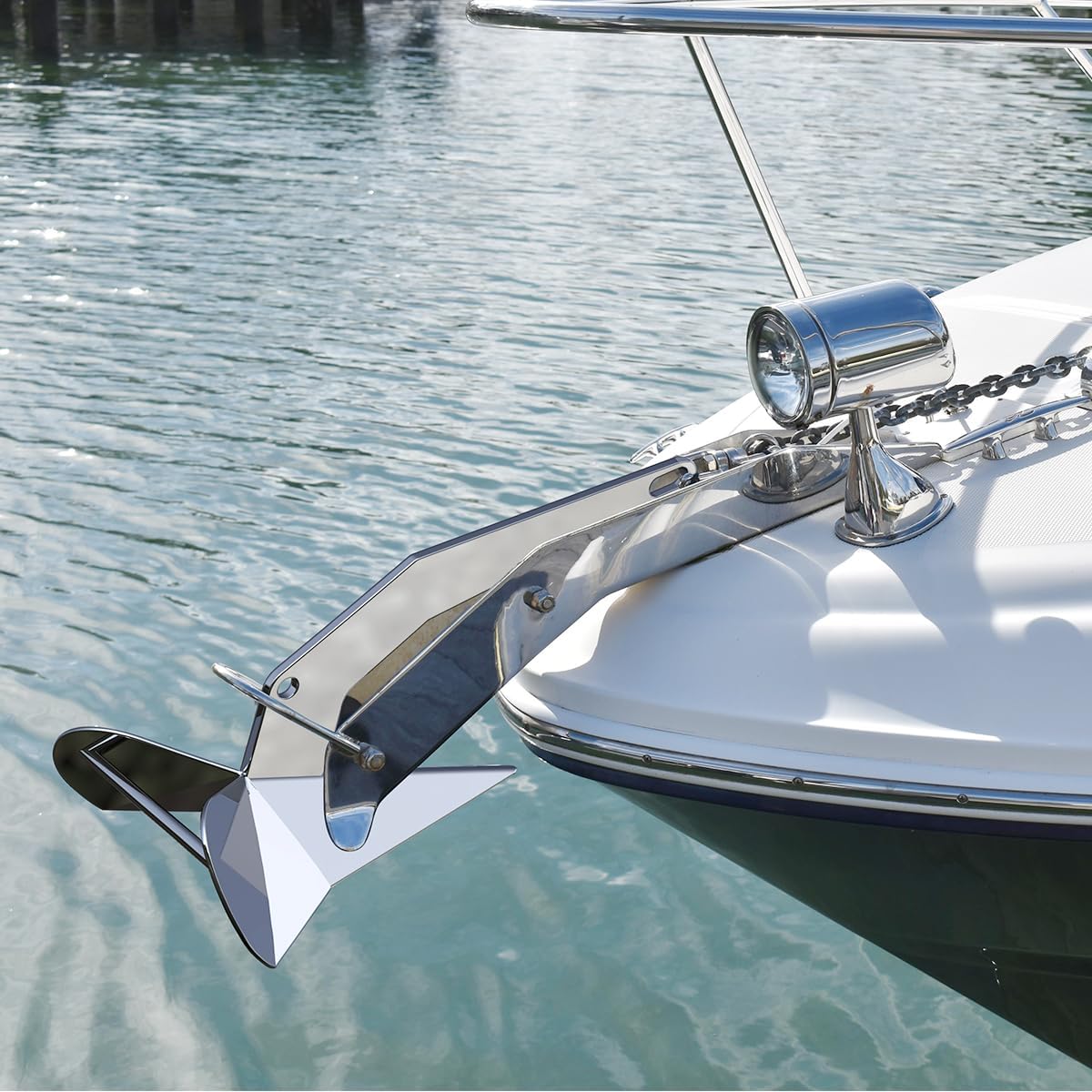 Delta Anchor 316 Marine Grade Stainless Steel Boat Anchor 11 lb 13 lb 16 lb 22 lb 33 lb 44 lb Heavy Duty Triangular Plow Anchor for Pontoon Fishing Boats Sailing Boats Small Anchor - Image 7