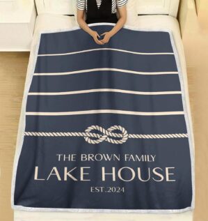 Personalized Lake House Blanket ...