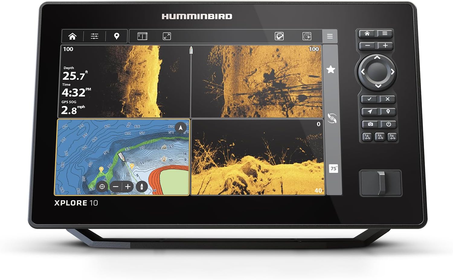 Humminbird XPLORE Series GPS Fish Finder MEGA Side Imaging+ & HD Touchscreen Display