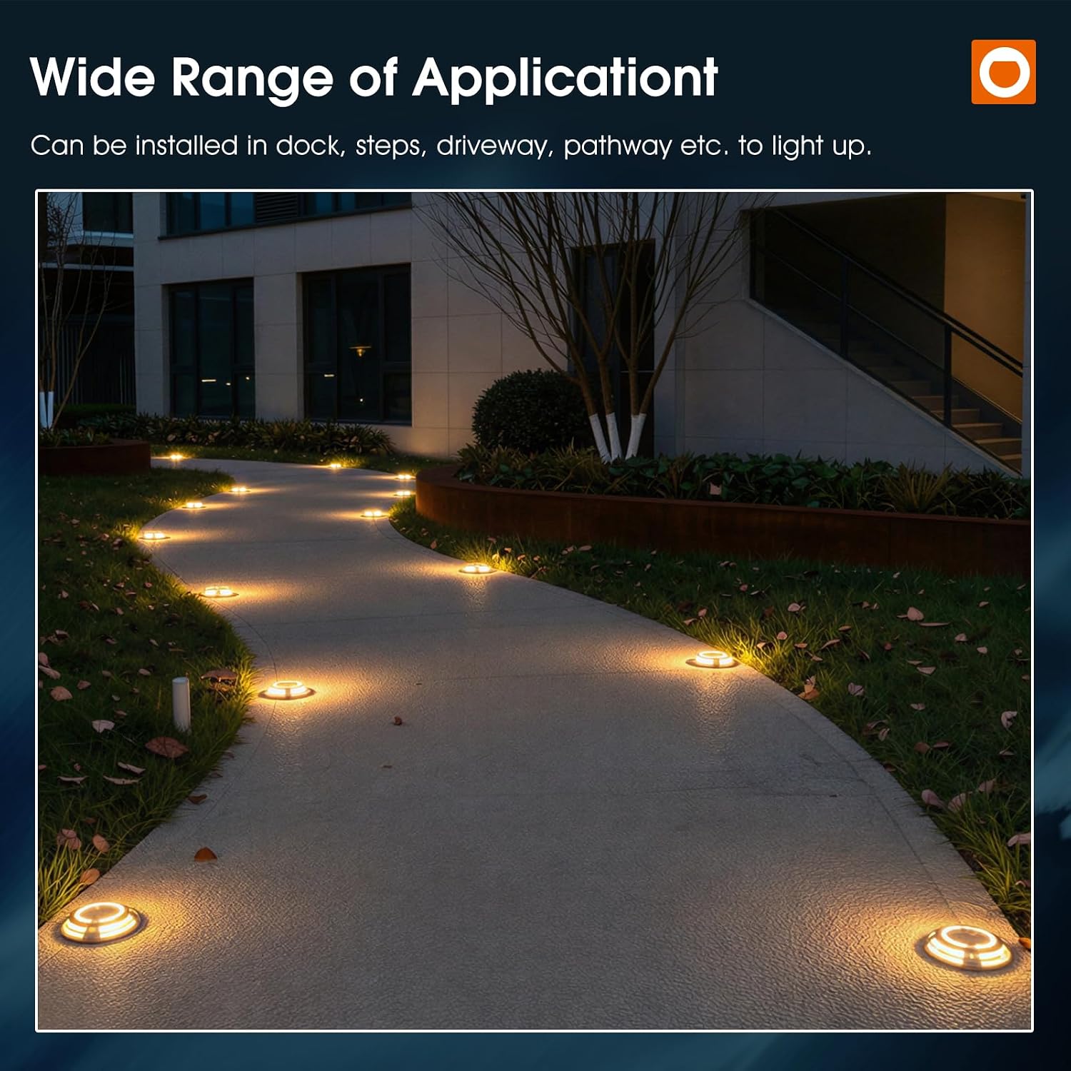 addlon Solar Dock Lights Outdoor 12 Pack, 2 Color Modes LED Deck Marine Waterproof Driveway Marker Lights for Step Sidewalk Stair Garden Pathway Walkway Yard (Warm White/Cool White) - Image 7