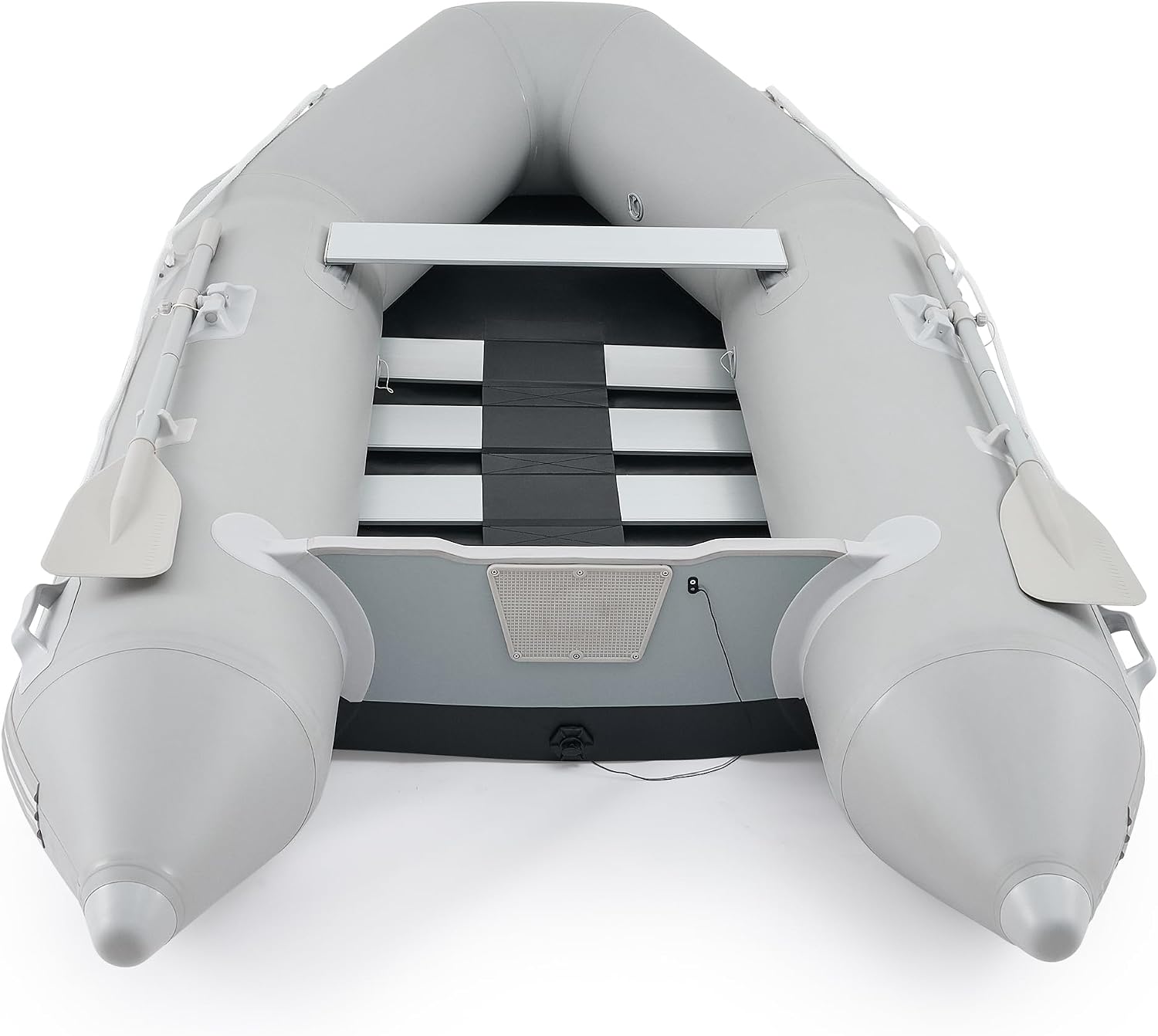 CO-Z 10ft Inflatable Dinghy Boat for 4 Adults, 990lb Capacity Heavy-Duty PVC Raft with Aluminum Floor & Oars, Motor Mount, Kayak-Style Tender for Fishing, Rescue & Water Sports - Image 8