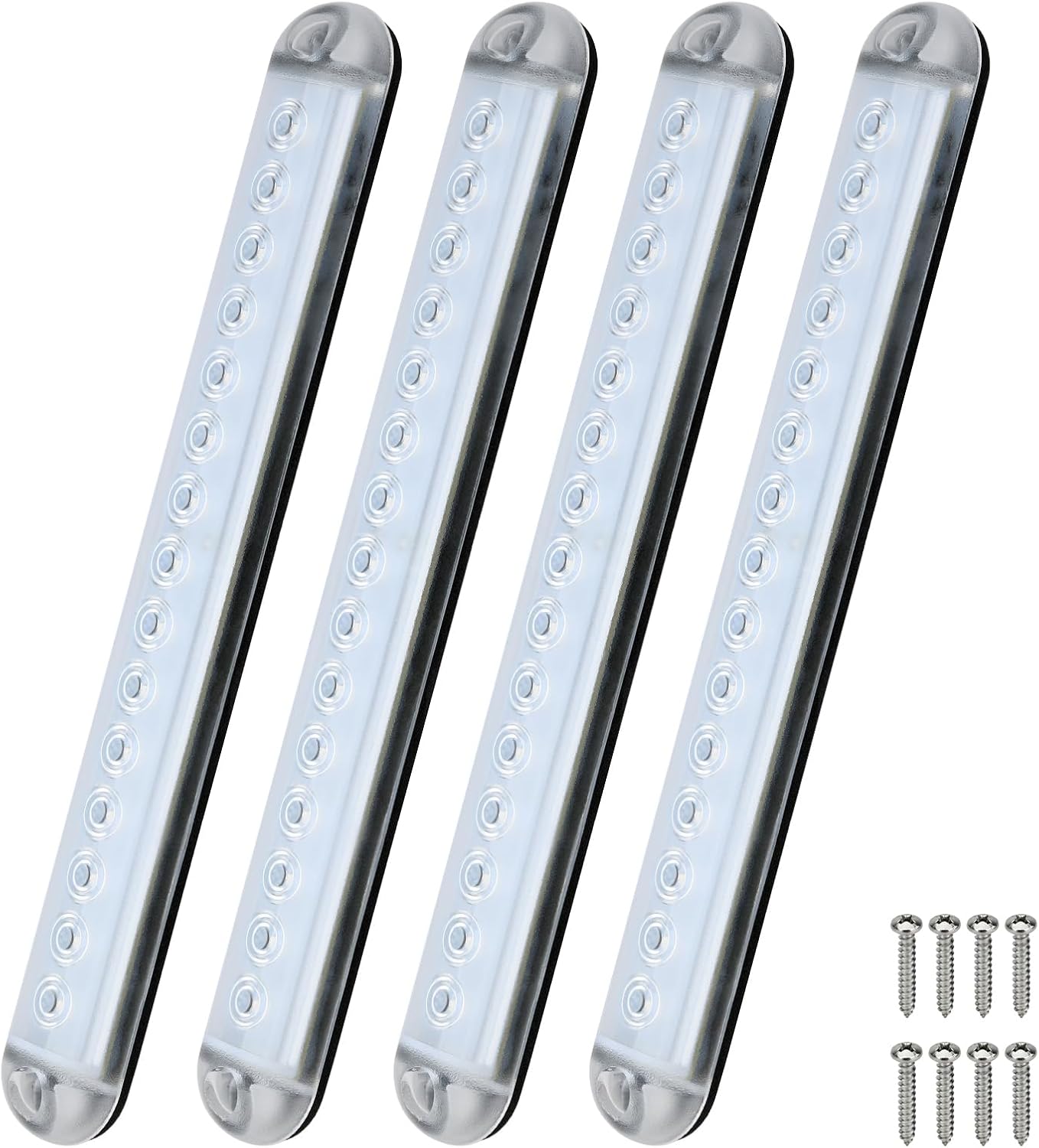 RGBW Boat LED Courtesy Light 12V 4PCS, 8 Inches Marine Courtesy Light Strip, IP67 Waterproof Boat Cabin Lights Interior Lighting for Pontoon Sailboat Bass Yacht Kayak - Image 9