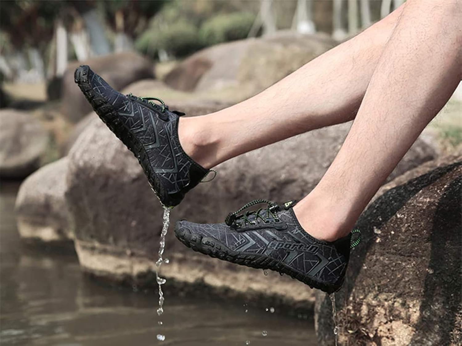 UBFEN Water Shoes for Men Women Quick Dry Swim Aqua Socks | Lightweight Barefoot-style Fit, Rubber Sole, Hiking, Fishing, Kayaking, Beach, Pool, Boating, Diving And Water-to-land Wear - Image 2