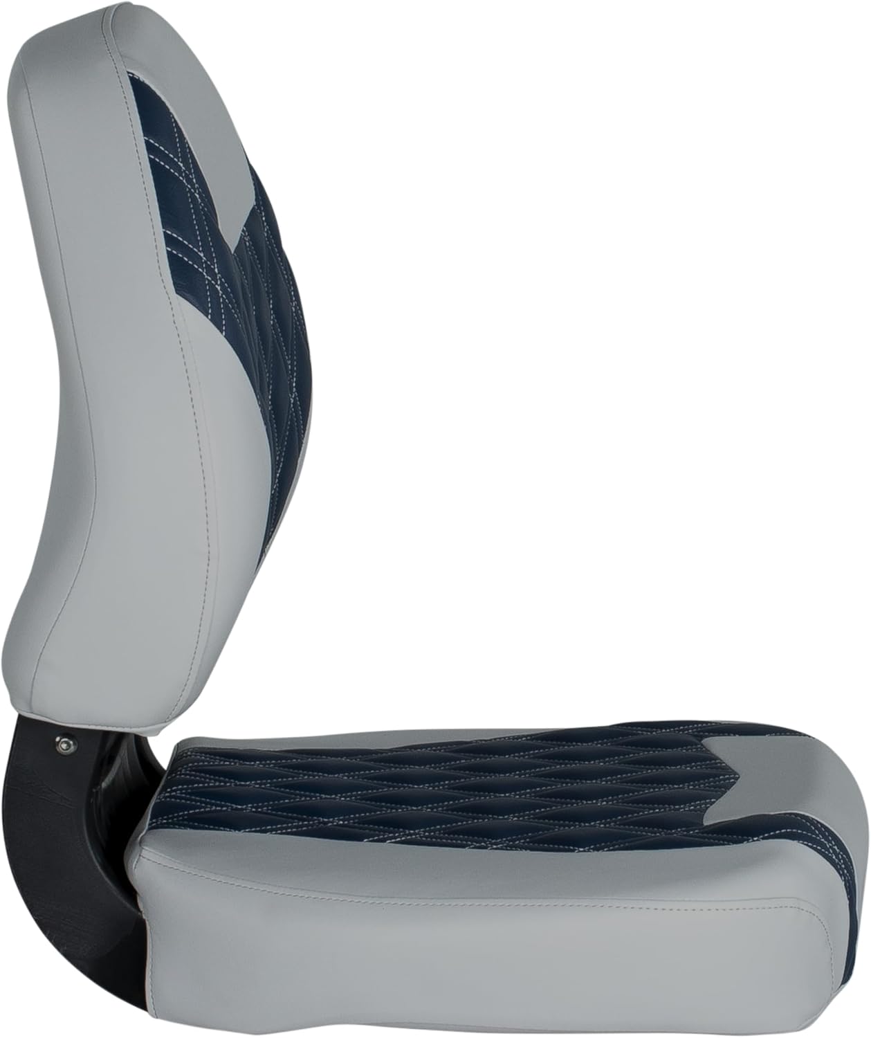 Lippert Sunset Collection Folding Pontoon Boat Seat, Contoured Foam Cushioning, Durable Marine-Grade Vinyl, Poly Frame, Pedestal Not Included, 19" L x 19" W x 22.5" H - 2024023317 - Image 3