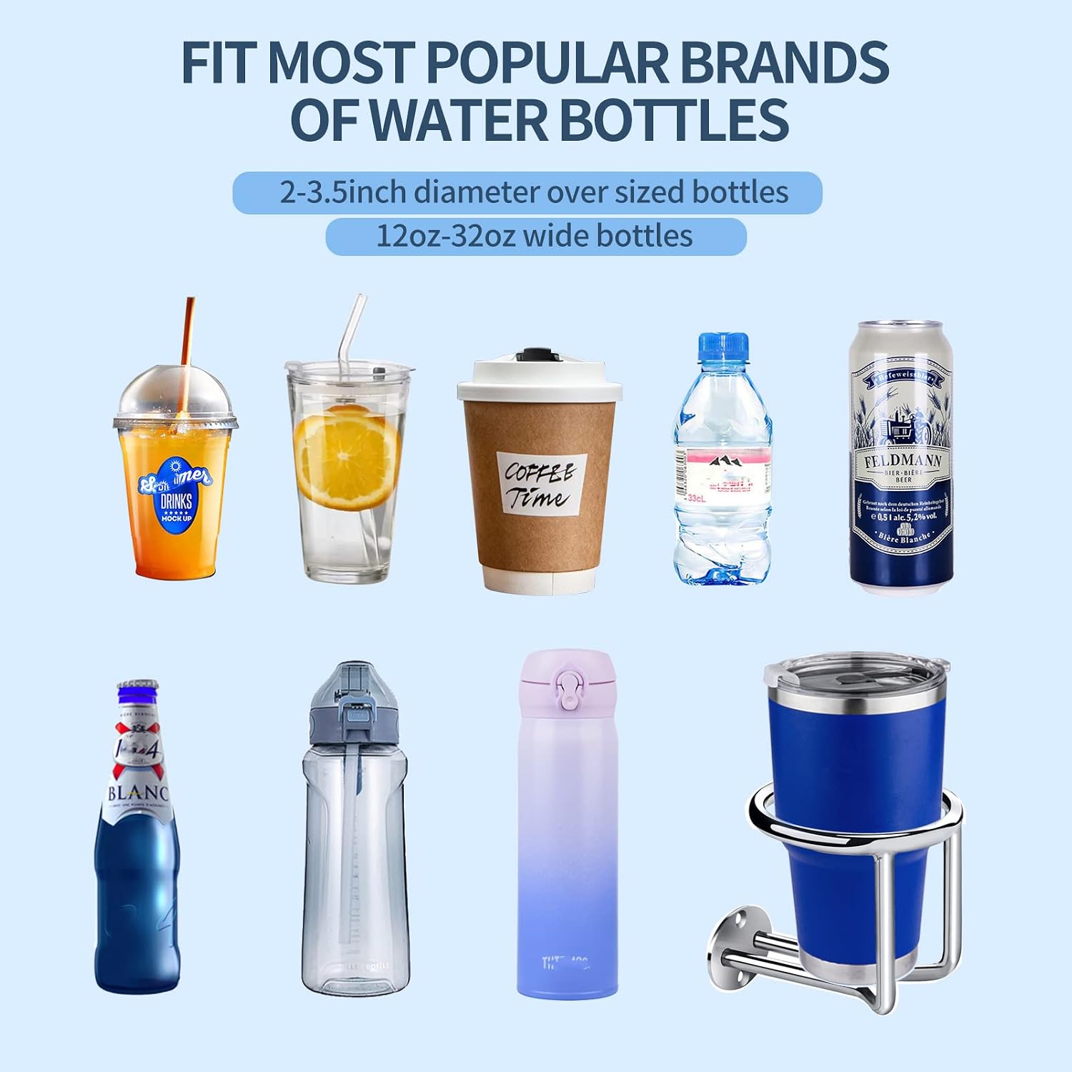2 PCS Boat Ring Cup Holder Stainless Steel Ringlike Drink Holder for Marine Yacht - Image 3