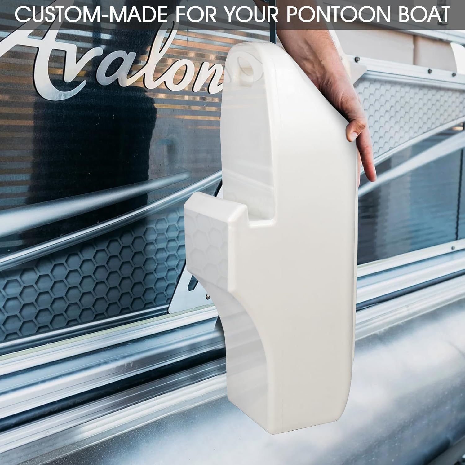 Pontoon Fenders Boat Bumpers for Docking Pontoon Boat ONLY,Customized Inflatable Fender Dock Bumper with Locking Recessed Groove&Grip Handle - Image 5