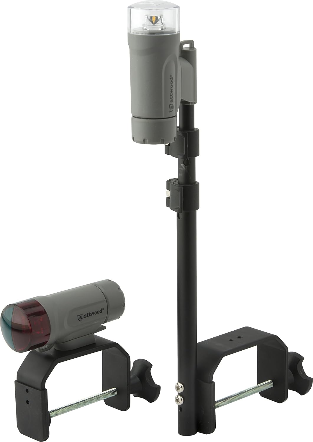 attwood 14190-7 Water-Resistant Portable Clamp-On LED Light Kit with Marine Gray Finish - Image 3