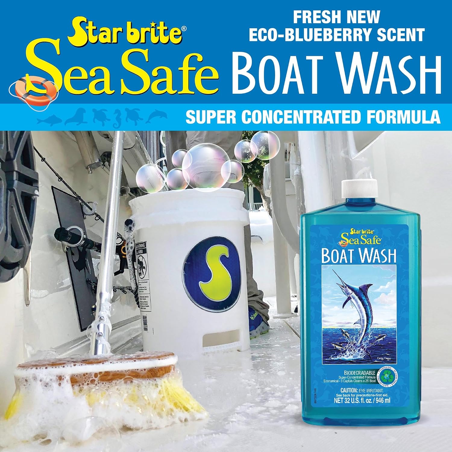 STAR BRITE Sea Safe Boat Wash – Super Concentrated Formula – Gently Removes Dirt, Grime, and Salt Without Stripping Wax or Polish – Designed for Use on All Boat Surfaces - Image 6