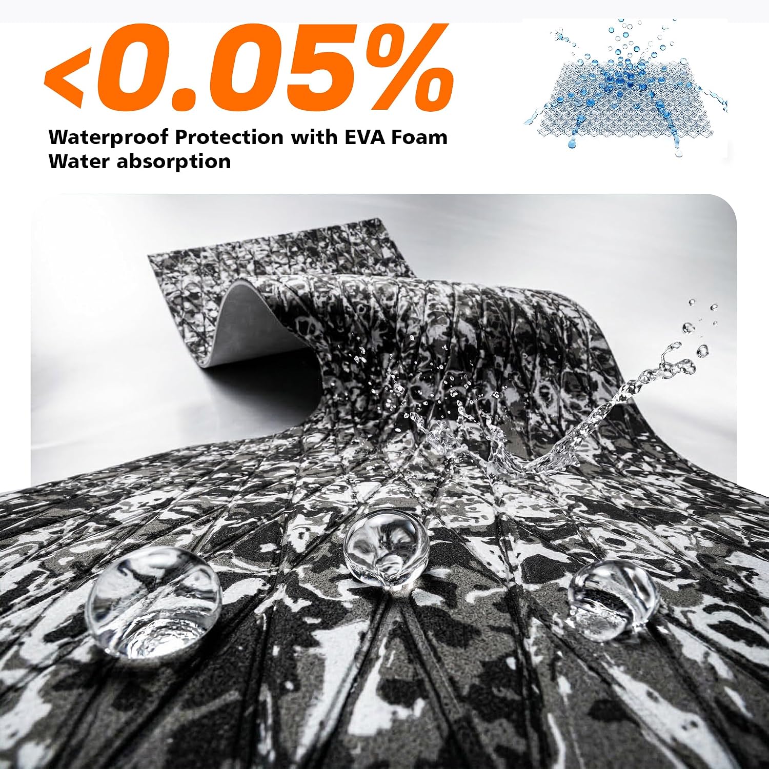 FOCEAN EVA Foam Boat Flooring, Sea Vinyl Decking Camo Deck Mats with self Adhesive for Bass Boats Pontoon Boats Jon Boats RV Yacht Kayak Surfboard Floor - Image 5