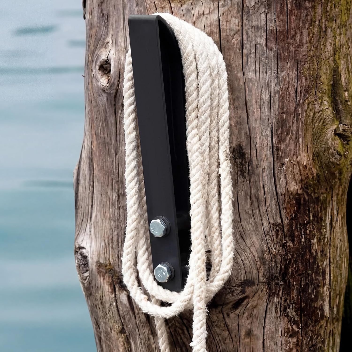 GlikCeil Dock Piling Line Holder Hook with Mounting Screws, Dock Line and Boat Hook Holder, Store Boat Lines & Rope - Image 6