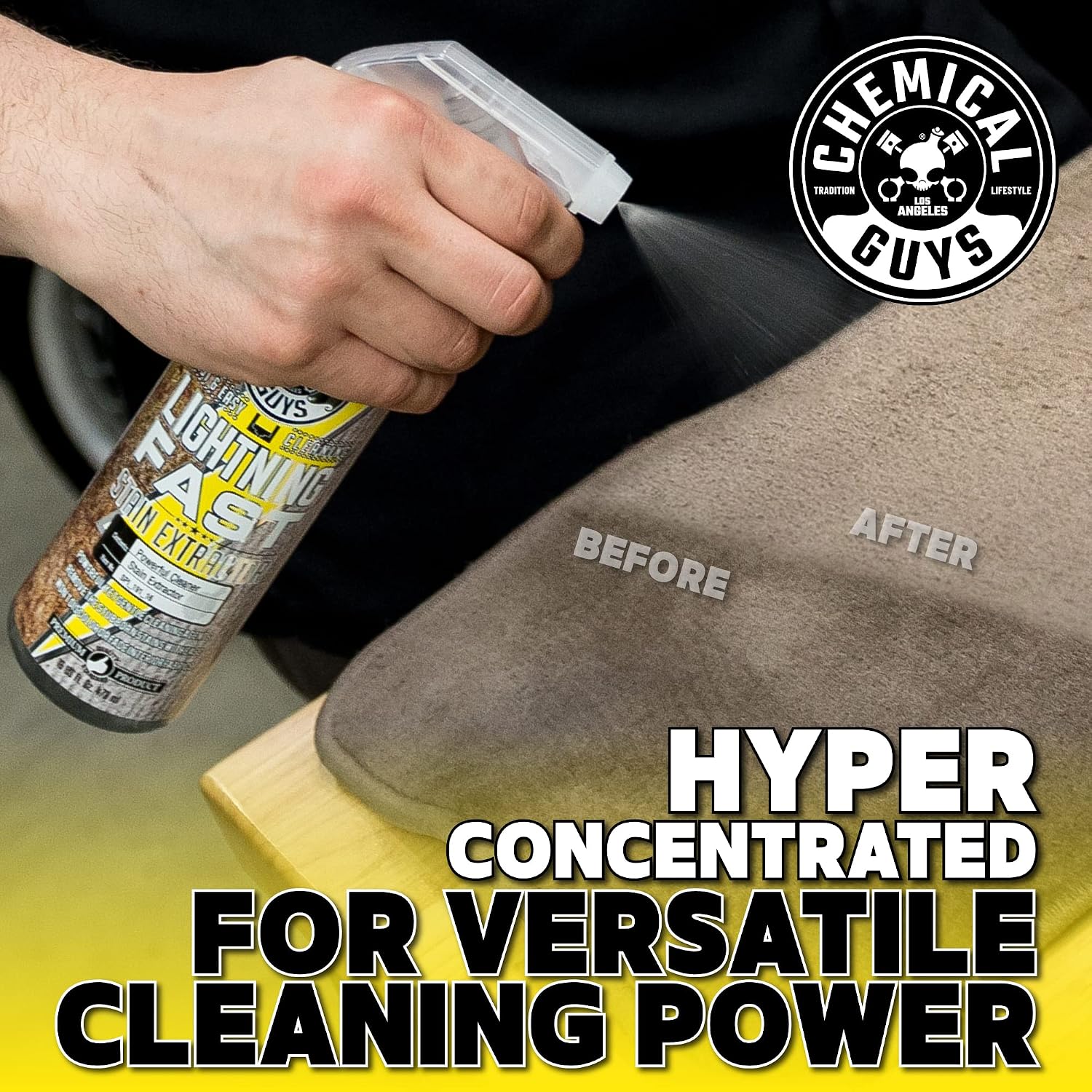 Chemical Guys Lightning Fast Carpet and Upholstery Stain Extractor - Chemical Guys Carpet Cleaner, Great for Fabric, Upholstery, Cars, Home, Office, Furniture, and More, Fresh Scent - 16 oz - Image 7