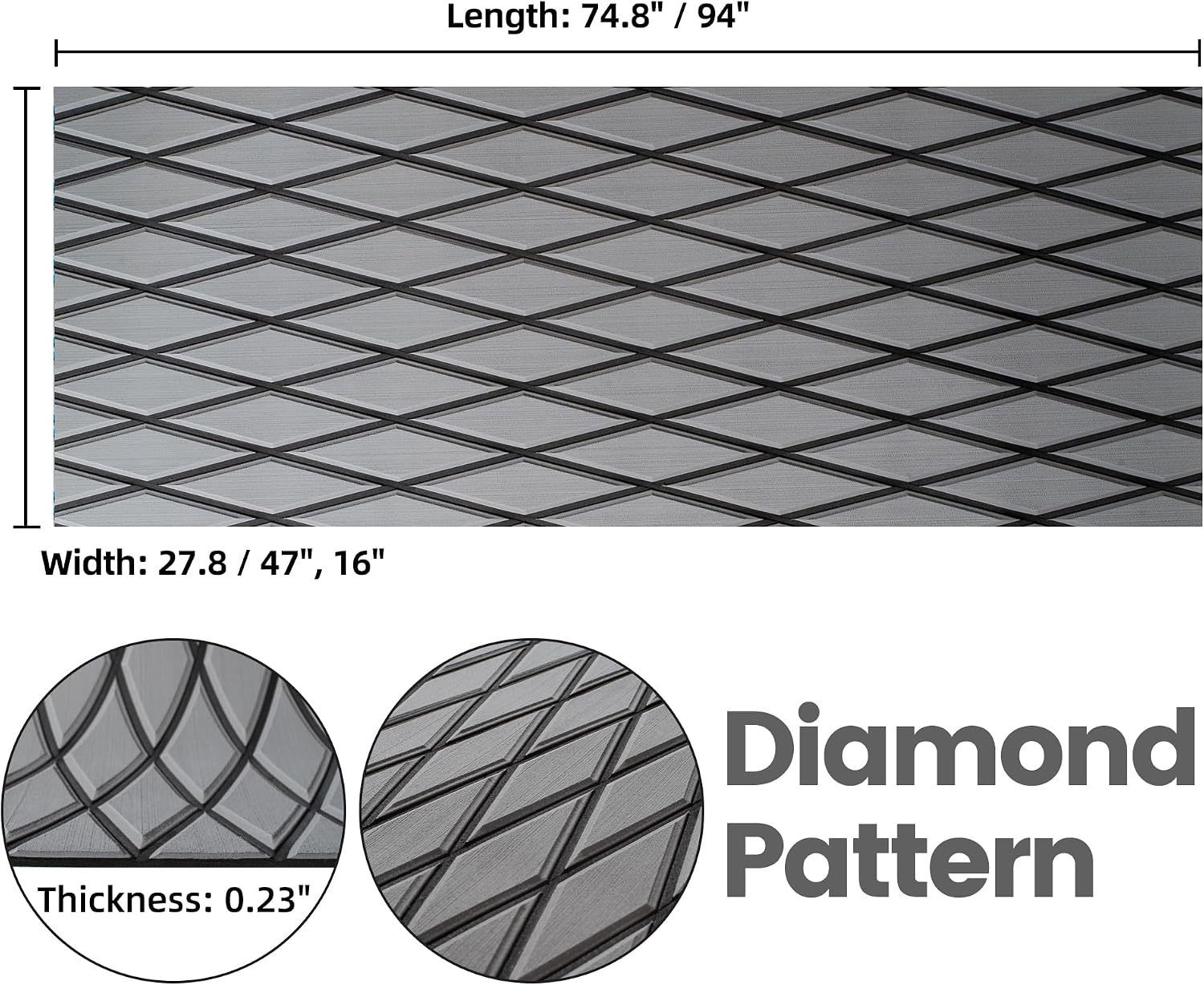 Fullfire Boat Flooring - EVA Foam Boat Decking - Marine Mat Self-Adhesive Flooring Sheet Marine Carpet for Motorboat Yacht Kayak RV - Image 5