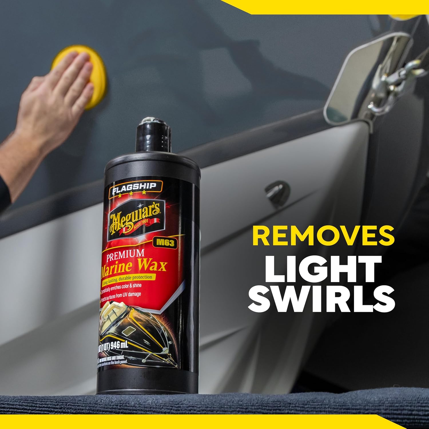 Meguiar's M6332 Flagship Premium Marine Wax, Easy to Use Boat Polish and Wax, Remove Scratches, Swirls, and Oxidation While Leaving Lasting Protection, 32 Oz Bottle - Image 8