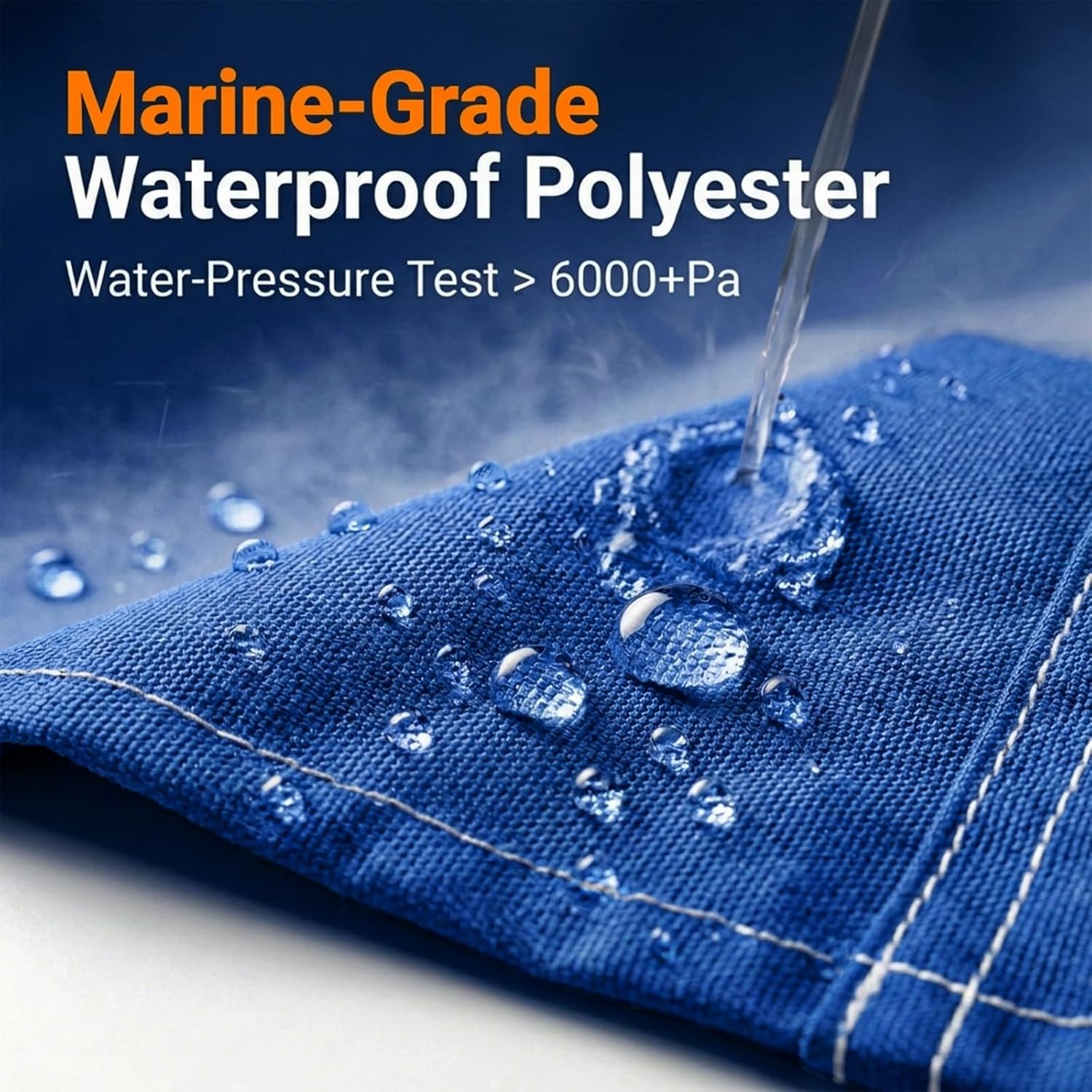 Mainsail Boom Cover for Sailboats, 1200D Waterproof UV-Resistant Sailboat Mainsail Cover, Waterproof, Heavy Duty Sailboat Boom Cover Fits 11-12 ft Boom, Blue - Image 3