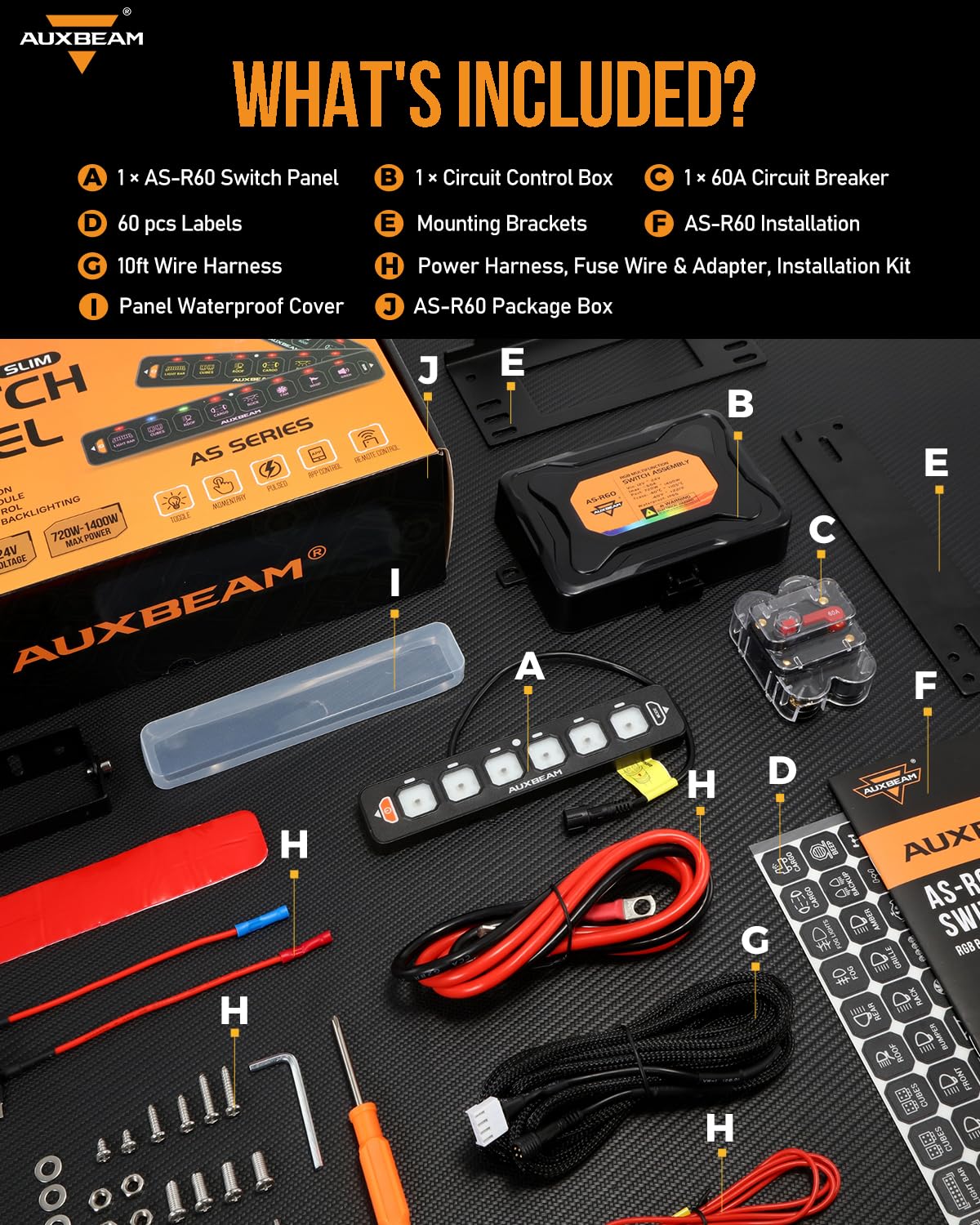 Auxbeam 6 Gang Slim Switch Panel RGB AS-R60 Automatic Dimmable Switch Panel with Toggle Momentary Pulsed Off Backlight Unique Patented Design Control Panel for Truck Offroad Boat, 3-Year Warranty - Image 7