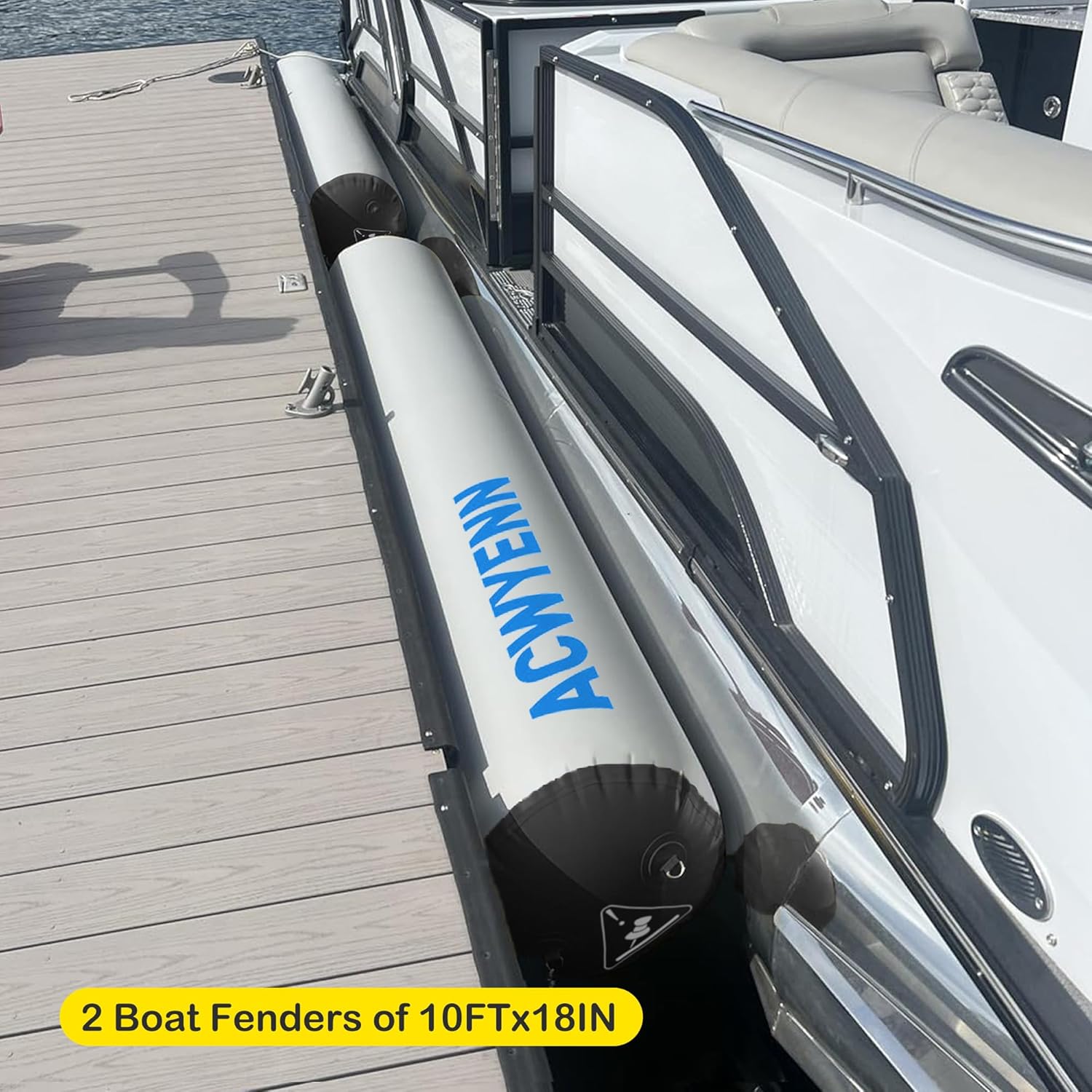 Inflatable Boat Bumpers for Docking, Large Inflatable Boat Dock Fenders and Bumpers for Fishing Boat, Pontoon Boat, Yachts and Jet Ski - Image 6