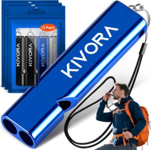KIVORA Emergency Whistle, 12PCS Pre...
