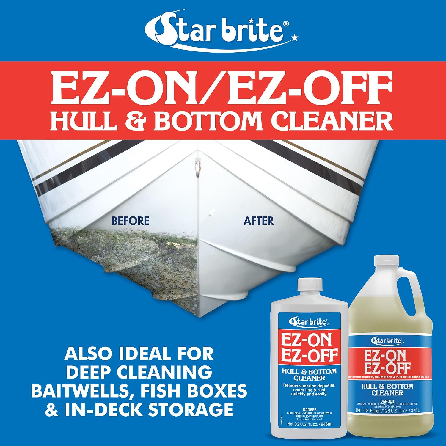 Star Brite EZ-ON EZ-Off Boat Hull & Bottom Cleaner - Effortlessly Remove Stains and Restore Your Boat's Pristine Appearance - 32 OZ (092832) - Image 3