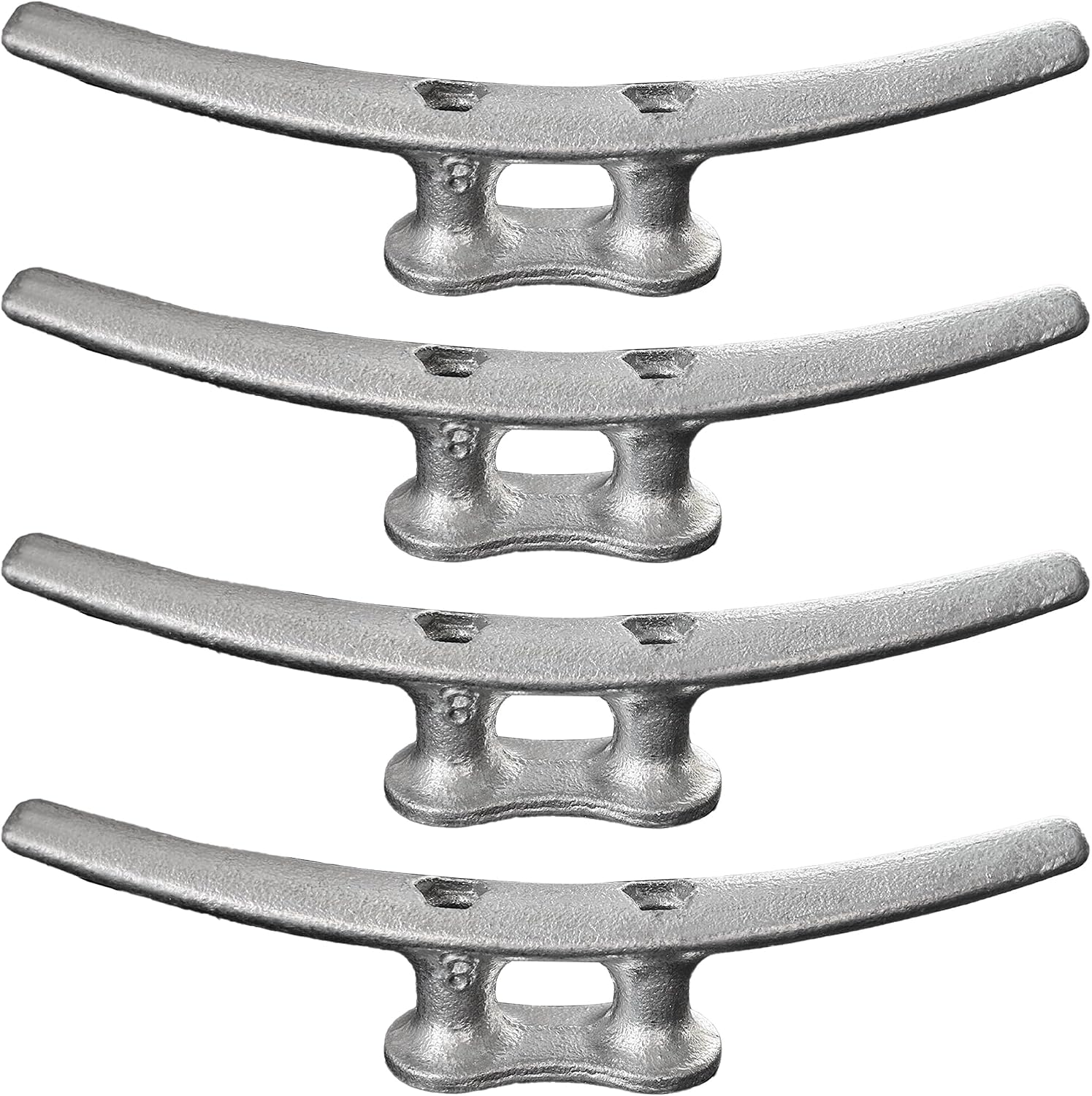 Boat Dock Cleats Galvanized 8"/10"/12" Large Cast Iron Dock Cleats Marine Grade Rope Cleat for Mooring, Pier, Deck, Tie Down
