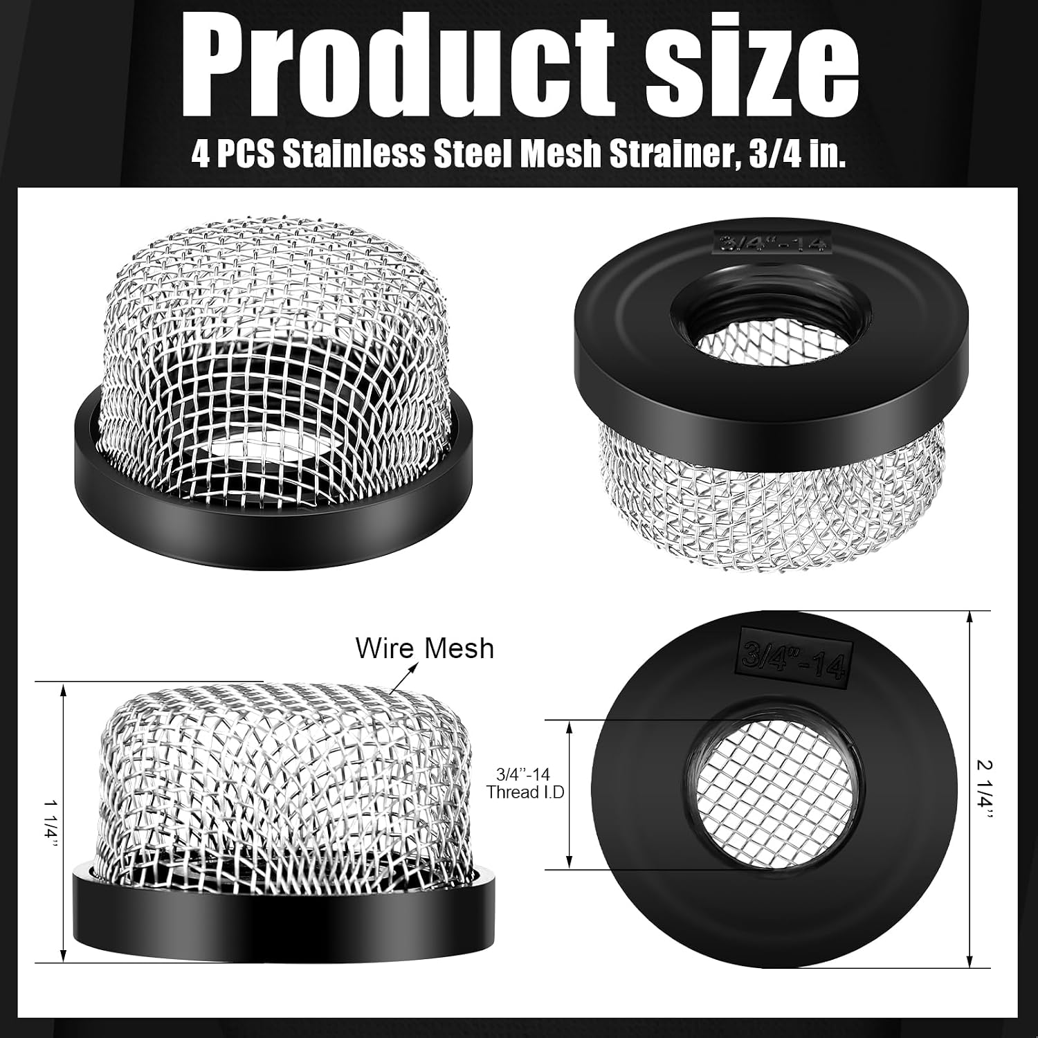 Retisee 12V 800GPH Livewell Pump Kit for Boat Aerator Pump with 4 3/4'' Stainless Steel Mesh Strainer Marine Baitwell Replacement for Fishing Tank Submersible Cartridge Aerator Boat Marine Yacht - Image 3