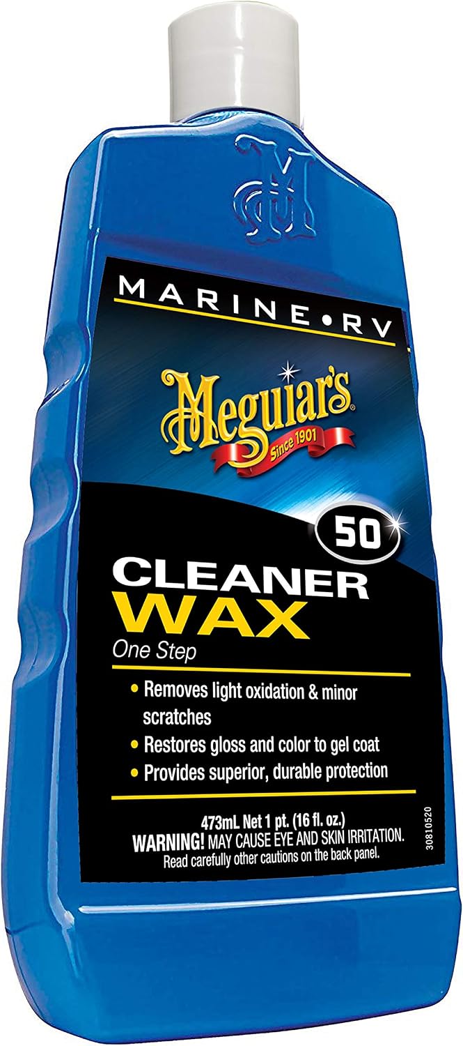 Meguiar's Marine/RV Once Step Cleaner Wax M5016 - Professional-Grade Marine and RV Cleaner, Polish and Protect for Long-Lasting Shine - Restores Color and Gloss, 16 Oz - Image 2