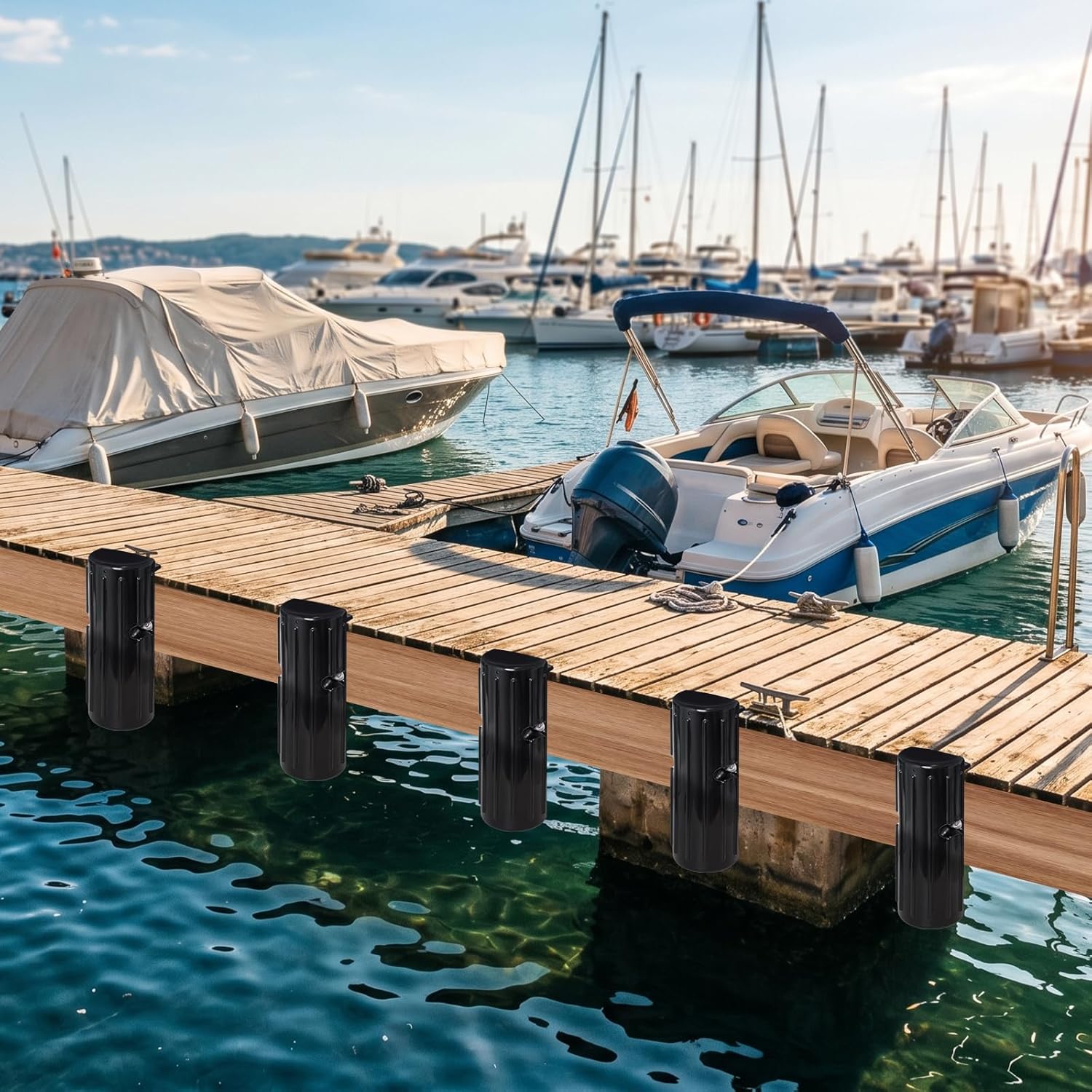 Dock Bumpers Fenders, Boat Dock Bumpers for Edge, Marine Fender Guard Vertical Protection, Durable Construction, Includes Mounting Hardware - Image 8