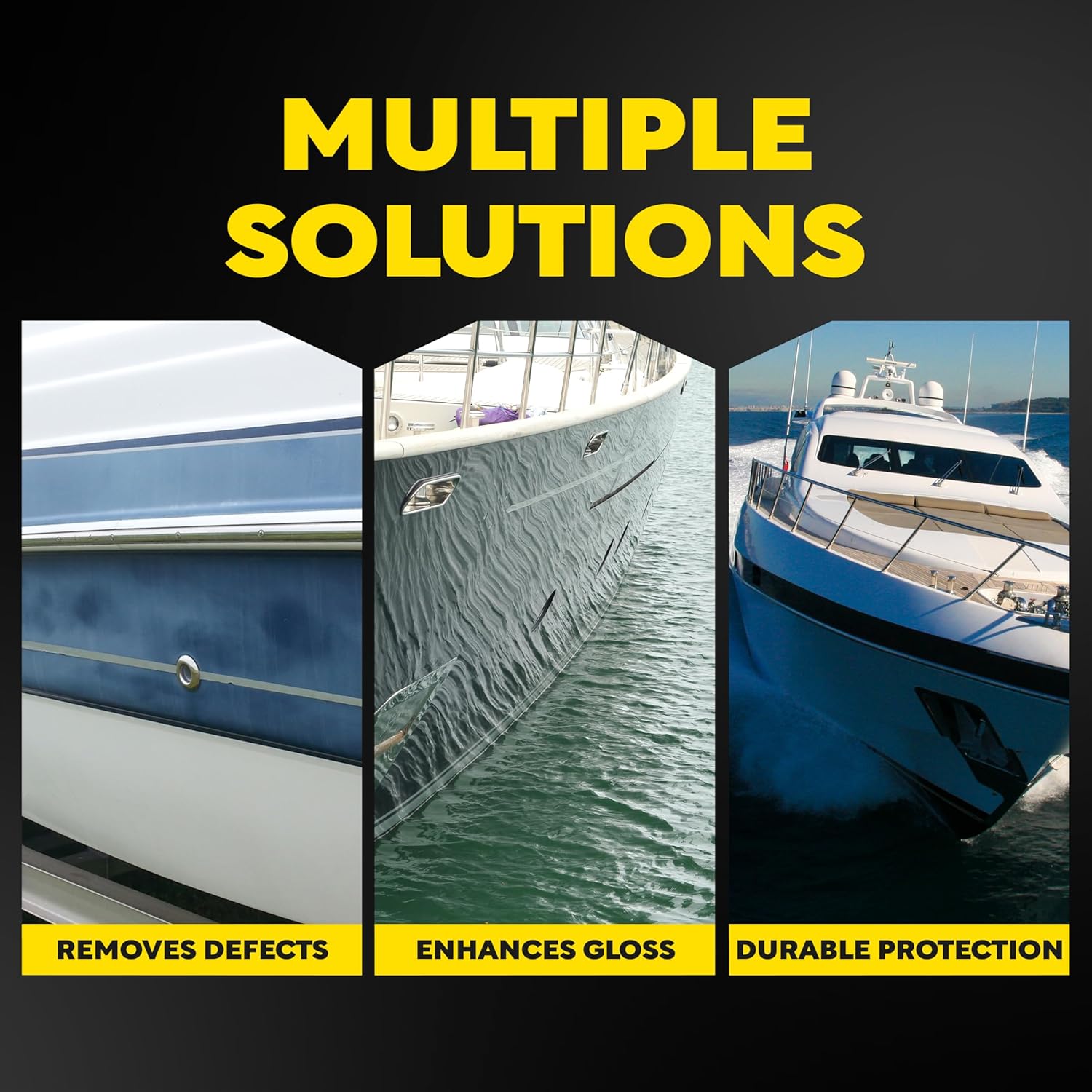 Meguiar's M4965 Marine/RV Fiberglass Restoration System, 3-Piece Marine Fiberglass Repair Kit Featuring Oxidation Remover for Boat Care Plus Boat Polish and Wax - Image 4