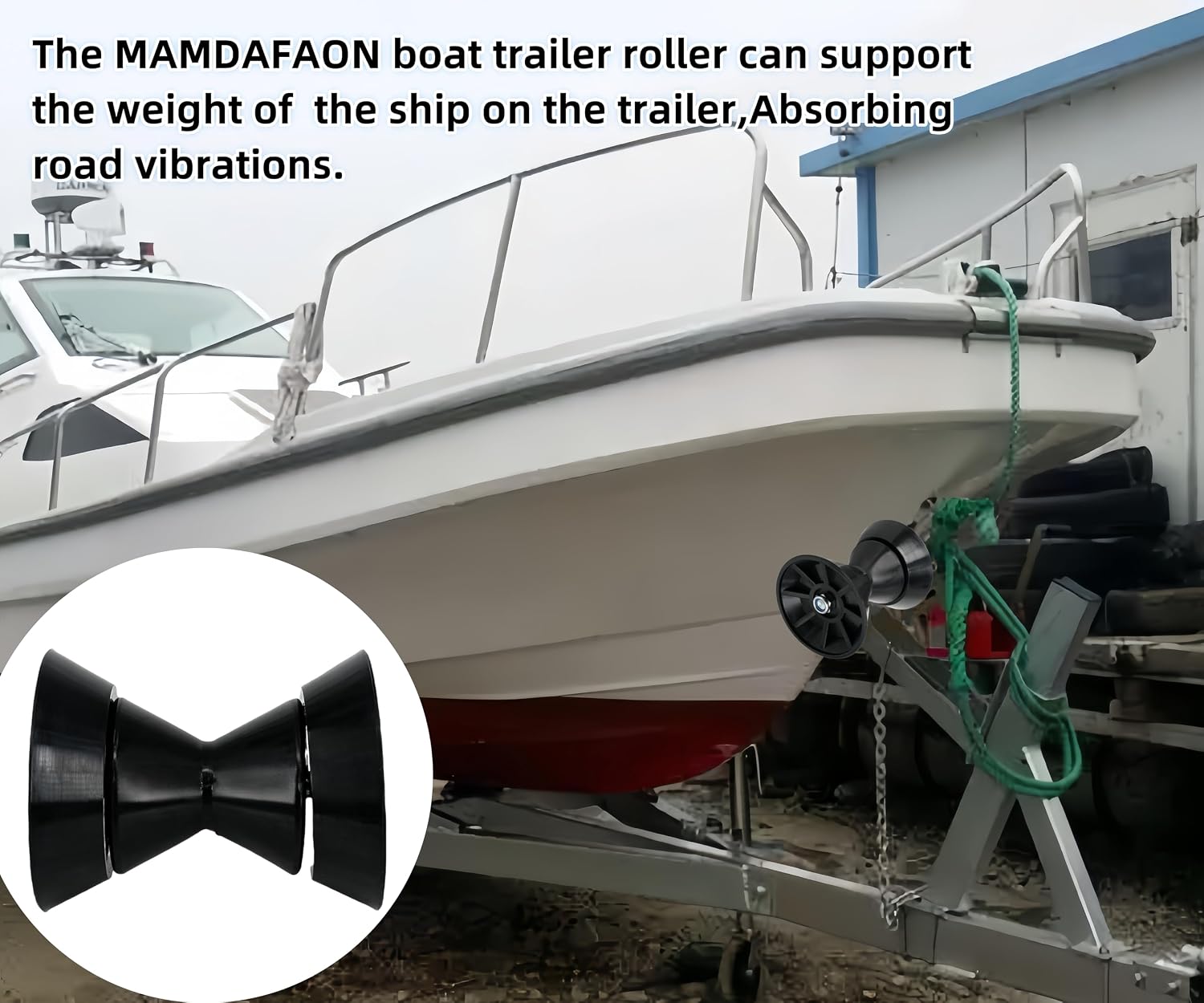 Boat Trailer Roller Parts–Sturdy Bow Roller and Stop,3Inch / 4Inch Boat Trailer Roller with Spoke Fits 1/2" Shaft,PU Marine Keel Trailer Rollers - Image 6