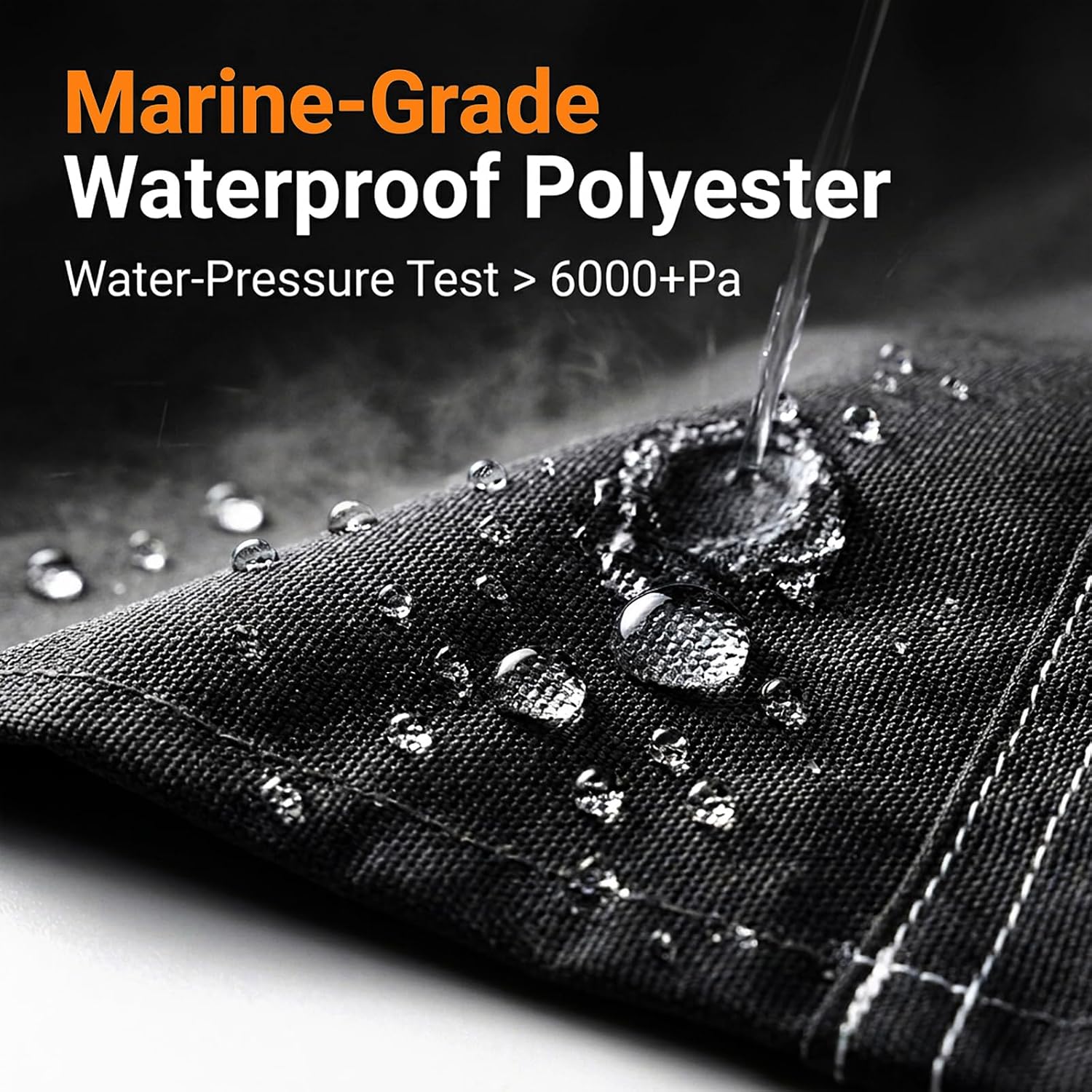 Mainsail Boom Cover for Sailboats, 1200D Waterproof UV-Resistant Sailboat Mainsail Cover, Waterproof, Heavy Duty Sailboat Boom Cover Fits 10-11 ft Boom, Black - Image 3