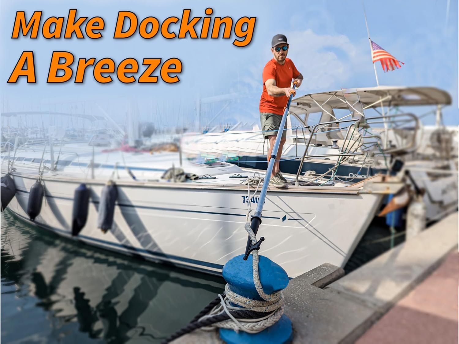 Boat Hook for Docking with Telescoping Extension Pole // Durable, Floating, Lightweight and Sturdy Telescoping Boat Hook Pole // the Ultimate Boat Pole for Docking, Push-Pull and Boating - Image 3