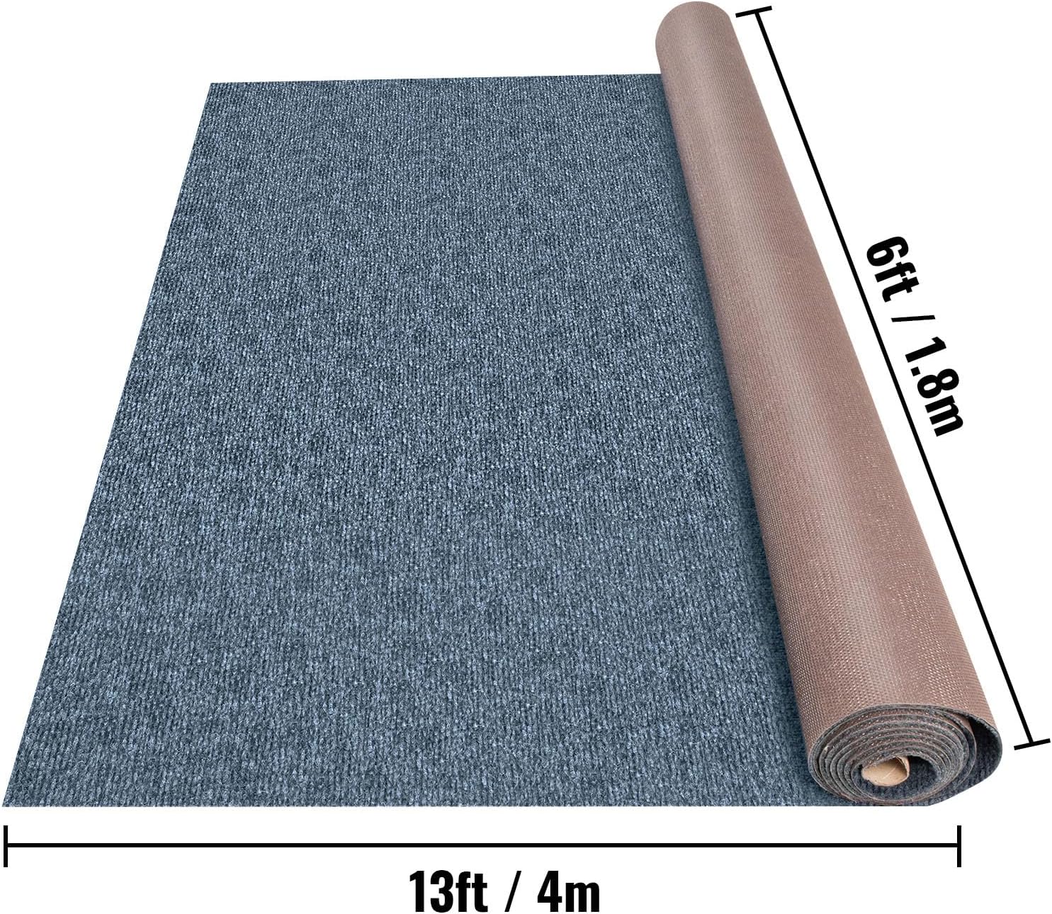Happybuy 6 ft x 13 ft Grey Marine Carpet for Boats Waterproof - 0.18" Thick Indoor Outdoor Rug Carpet Roll for Home Patio Porch Deck - Image 2