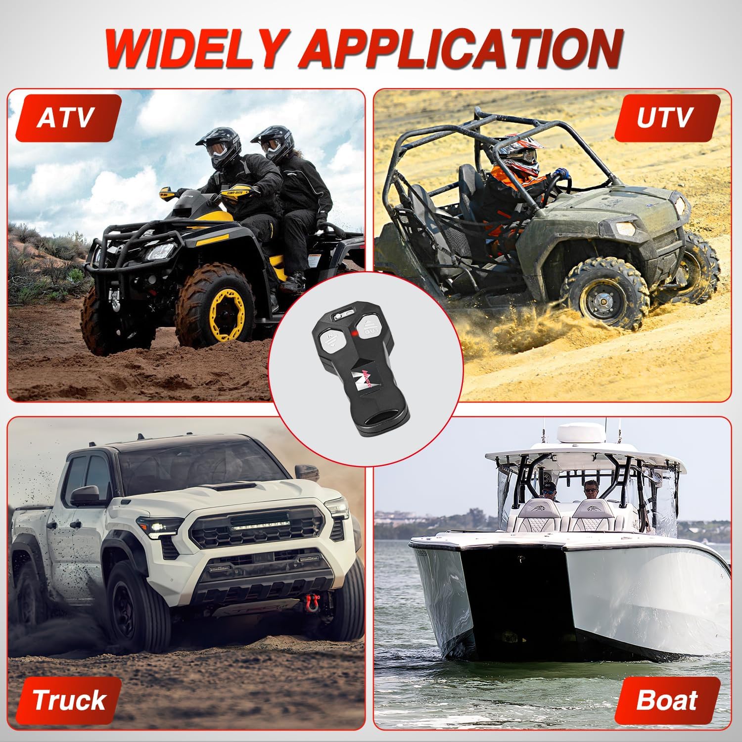 Nilight 3500 lbs ATV Winch 12V Electric Winches With Synthetic Winch Rope Wireless Remote Wired Switch Fairlead Mounting Plate Portable Waterproof Winch for Towing ATV UTV Trailer Truck Jeep Offroad - Image 8