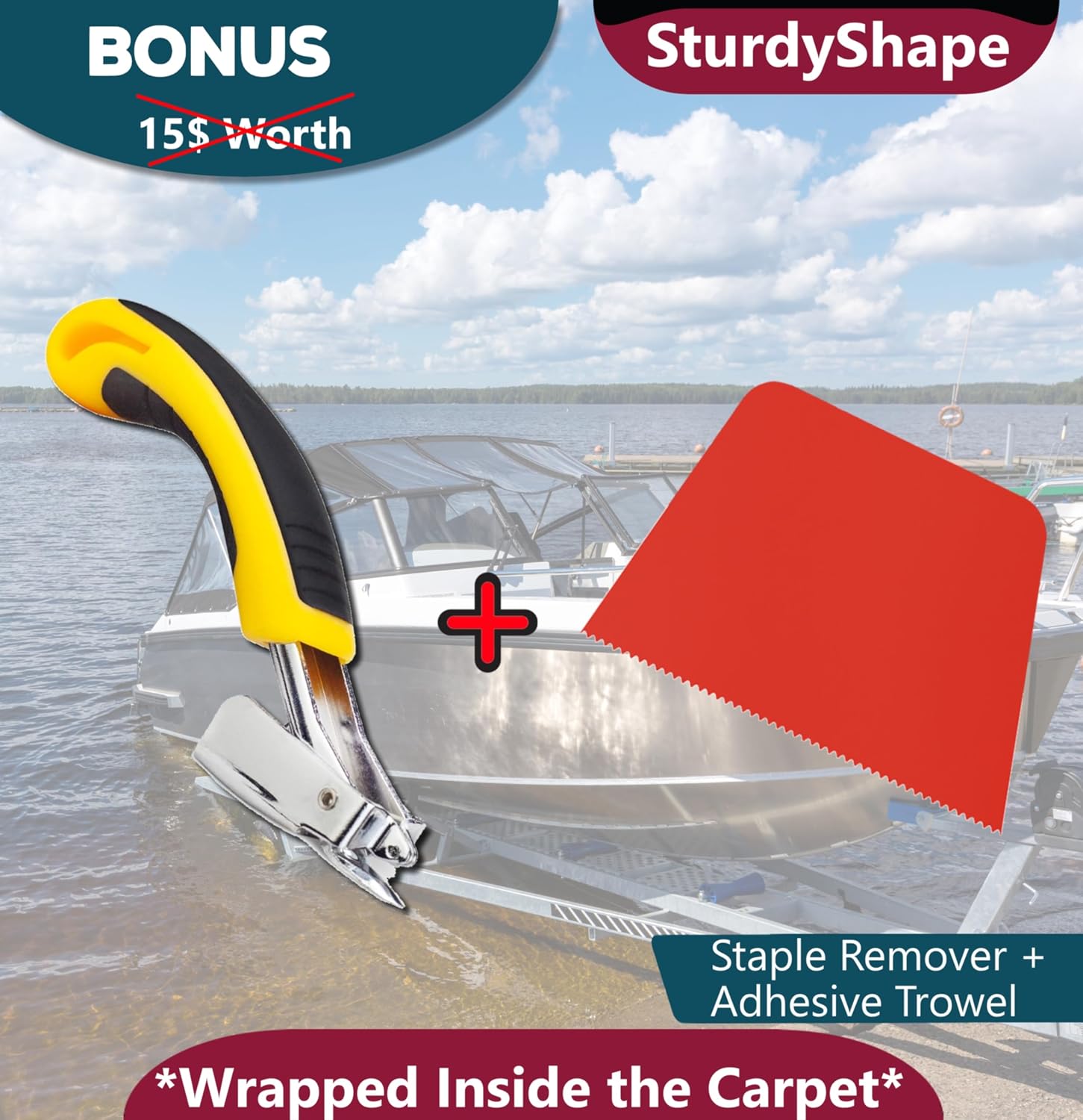 SturdyShape Premium Boat Trailer Bunk Carpet Kit 12 Inches x 100 Ft 25oz - Marine Grade Carpet Covers for Trailers, Lift Runners, and Jet Skis - Durable for Optimal Protection (Black) - Image 3