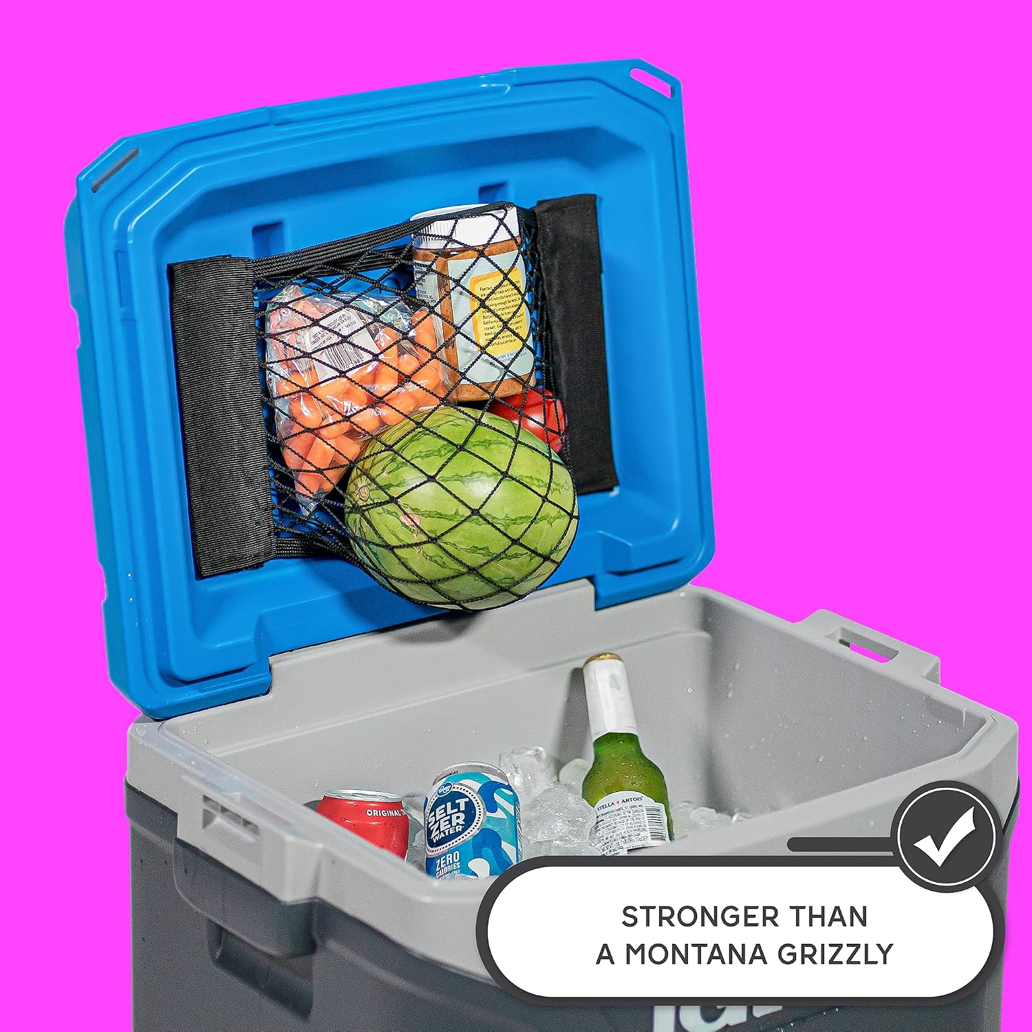 Cooler Net for Dry Storage and Organization - Compatible with YETI, RTIC, Ninja, Igloo, Coleman, Lifetime, Pelican Ice Chests - Works with Cooler Lights, Wheel Kits, RTIC Cooler Accessories, and More - Image 7