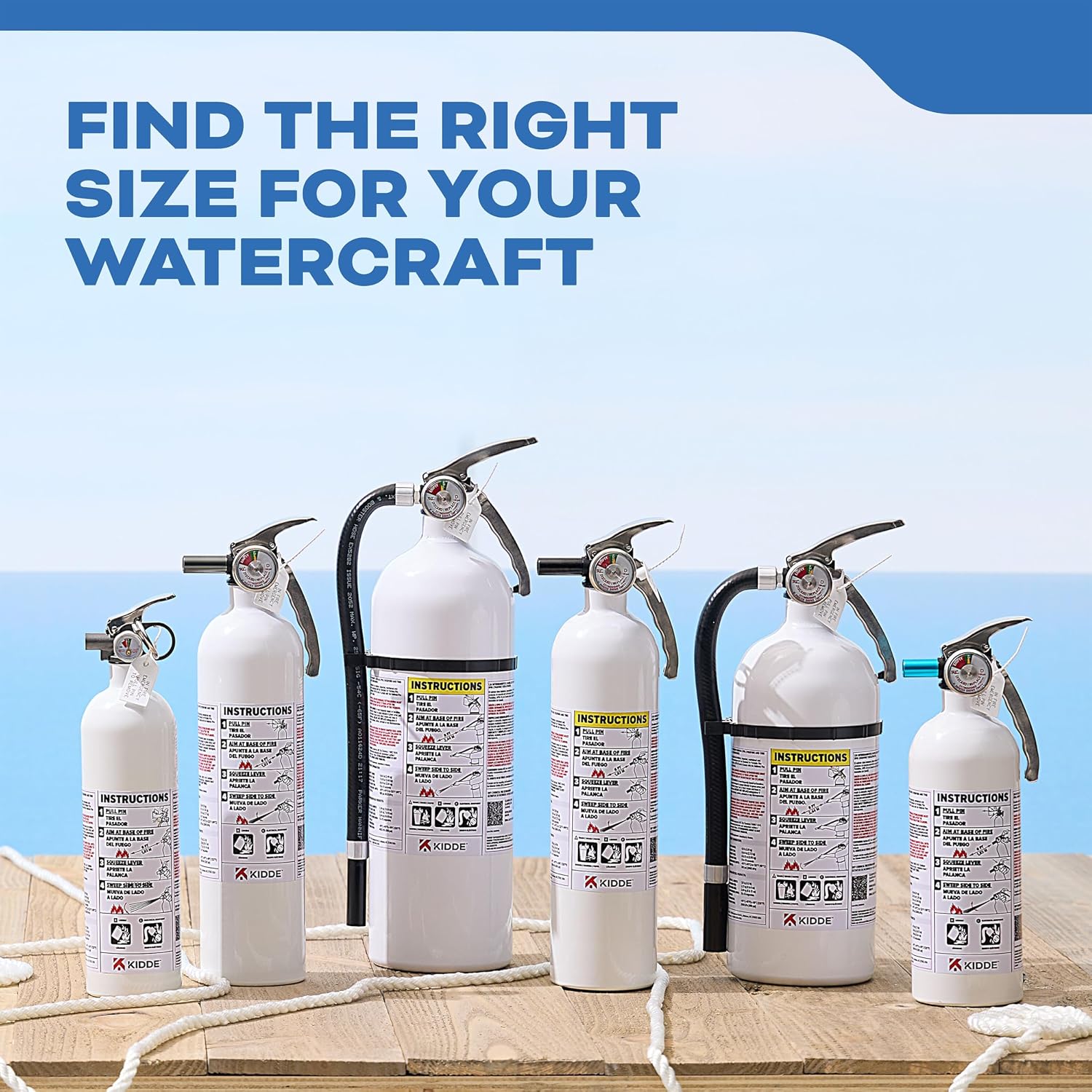 Kidde Mariner 5 Fire Extinguisher for Boats and Watercrafts, 5-B:C, MAR5 | Coast Guard Approved Marine Extinguisher for Very Small Flammable Liquids/Gases and Electrical Fires, 2 lb. Dry Chemical - Image 15
