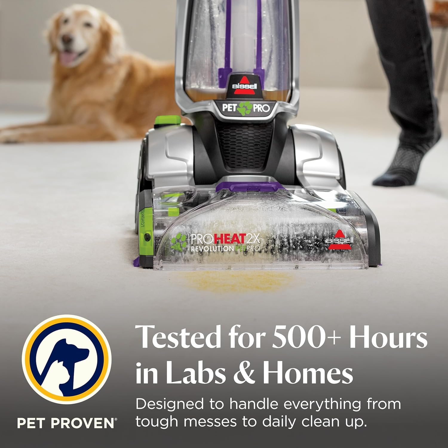 BISSELL ProHeat 2X Revolution Pet Pro Plus, 3588F, Upright Deep Cleaner, 30-minute Dry Time, Dual Dirt Lifter Powerbrush, Hose & Tool Attachment, Pet Upholstery and Tough Stain Tool Included - Image 8