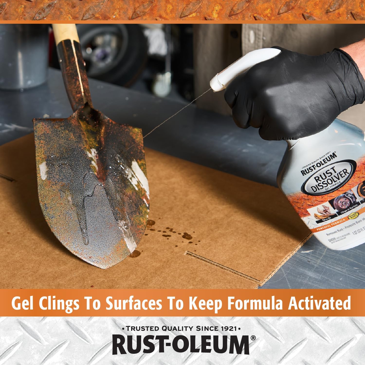 Rust-Oleum Rust Dissolver Trigger Spray Gel | Heavy-Duty Corrosion Remover for Metal Tools, Cars, Bikes, Grills, Bolts, Firearms & More | 32 oz - Image 7
