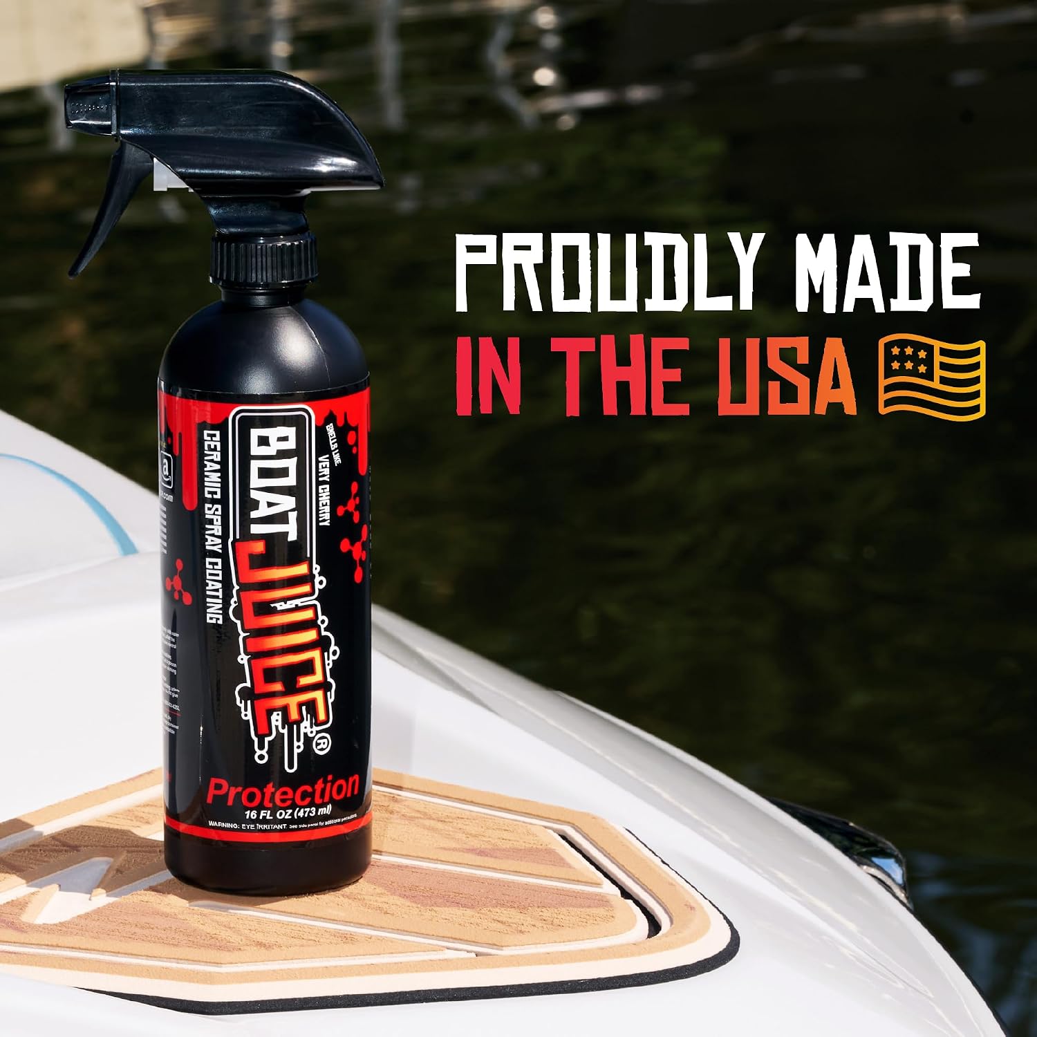 Boat Juice Protection Boat Ceramic Coating | Boat Wax Spray, Marine Ceramic Coating | Superior Shine + Protection | Very Cherry Scent | Marine Detailing & Cleaning Supplies | Made in USA (16oz) - Image 9