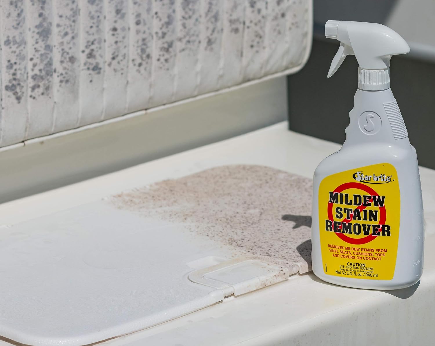 STAR BRITE Professional-Grade Mildew & Mold Stain Remover + Cleaner - Instant Contact Stain Removal, Ideal for Marine & Outdoor Upholstery - Image 6