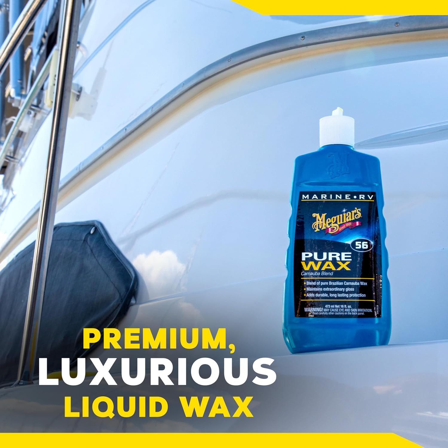 Meguiar’s Marine/Rv Pure Wax Carnauba Blend, Boat Wax/Marine Wax, Boat Polish That Delivers Long-Lasting Protection; Use On Gel Coat, Fiberglass And Painted Finishes On Boats And Rvs - 16 Oz Bottle - Image 7