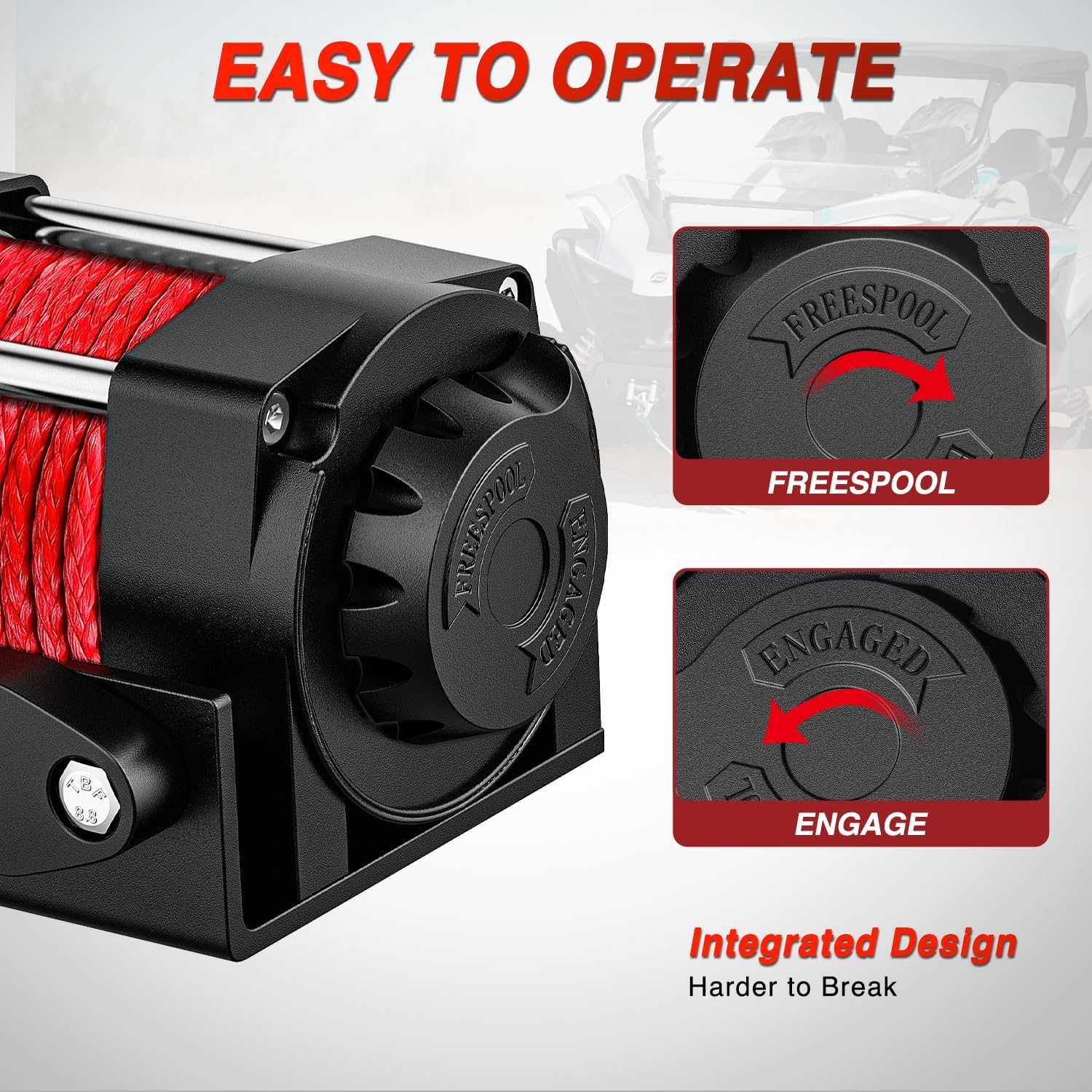Nilight 3500 lbs ATV Winch 12V Electric Winches With Synthetic Winch Rope Wireless Remote Wired Switch Fairlead Mounting Plate Portable Waterproof Winch for Towing ATV UTV Trailer Truck Jeep Offroad - Image 4